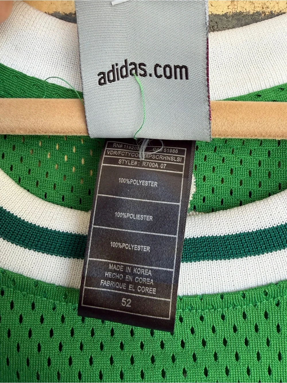 NWT Adidas Boston Celtics Ray Allen #20 NBA Swingman Jersey Green Mens XXL (52)